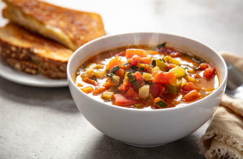 Hearty Vegetable Soup (Blended & Chunky)