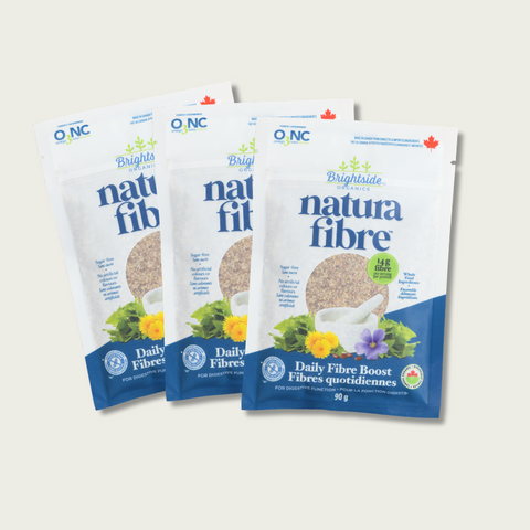 Three 90g packages of ONC Natura Fibre on a light background